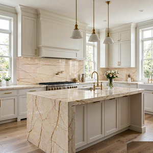 Lastre di Marmo Naturale <span class=keywords><strong>Sofit</strong></span> Gold Avanzato, Adatte per Pareti di Hall di Hotel in Stile Moderno e Pavimenti di Isole da Cucina per Interni - Product Image 5
