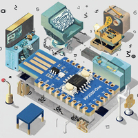Placa de Desarrollo Waveshare RP2350-One SMD, PCB Integrada, Conector Tipo-A, 4MB Flash, MCU de Doble Núcleo y Doble Arquitectura, Microcontrolador I2C