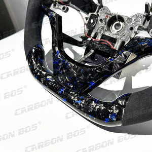 Volante de Fibra de Carbono Forjado Azul Real para <span class=keywords><strong>Hyundai</strong></span> <span class=keywords><strong>Genesis</strong></span> Coupe, para <span class=keywords><strong>Genesis</strong></span> Coupe 2008 2012 2016 <span class=keywords><strong>2022</strong></span> con Pantalla LED - Product Image 3