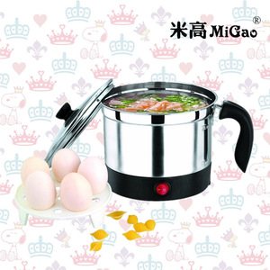 Cuisinière électrique en acier inoxydable MiGao 1,5 L avec panier vapeur pour cuisiner et faire bouillir - Product Image 1