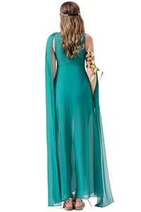 Robes de soirée élégantes, costumes d'Halloween, costumes de déesse grecque, costumes de cosplay, robe de reine de fête en mousseline verte pour Noël et le carnaval - Product Image 6