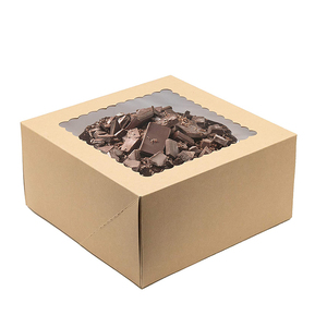 fiesta ventana transparente personalizada diseño de onda caja de papel tarta de queso cup cakes caja de papel - Product Image 5