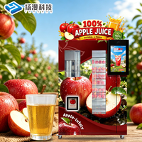Distributeur automatique de jus de pomme frais à 100 %, en libre-service 24h/24, avec paiement par carte, pièces, billets et QR