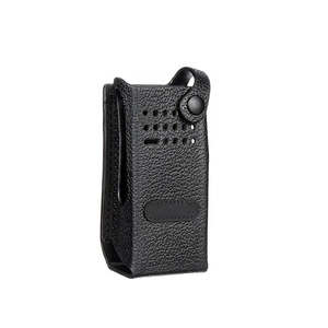 PMLN5839A Hard Leather Carry Case with Fixed Belt Loop for Non-Display Radio DP4401E DP4400E Motorola Two-way Radio Long Range - Product Image 1