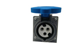 ซ็อกเก็ตอุตสาหกรรมแบบติดตั้งบนพื้นผิว JORDY JD123X 3P 32A 230V เฟสเดียว IEC60309 IP44 ขั้วต่อกันน้ำสีน้ำเงินทำจากทองเหลือง - Product Image 6