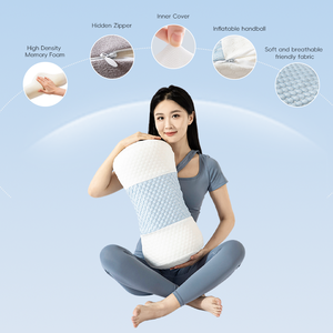 Coussin lombaire ergonomique 3-en-1 YUE RISE avec massage thermique, mousse à mémoire de forme et pompe à air réglable - Product Image 3