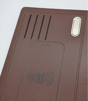 Carnet de notes d'affaires imprimé multifonctionnel A4 Organisateur Fast Mobile Power Chargement sans fil PVC Cuir Papier Couverture Cadeaux Journaux
