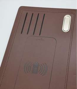 Carnet de notes d'affaires imprimé multifonctionnel A4 Organisateur Fast Mobile Power Chargement sans fil PVC Cuir Papier Couverture Cadeaux Journaux - Product Image 4