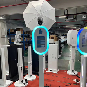 Hình bầu dục iPad gian hàng ảnh kiosk máy Selfie photobooth trọng lượng nhẹ dễ dàng thiết lập ipad hình bầu dục DSLR gian hàng ảnh với trường hợp chuyến bay - Product Image 1