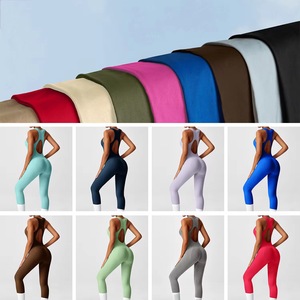 Combinaison de sport sans couture <span class=keywords><strong>pour</strong></span> femme, haute élasticité, effet <span class=keywords><strong>ventre</strong></span> <span class=keywords><strong>plat</strong></span>, une pièce, <span class=keywords><strong>pour</strong></span> <span class=keywords><strong>gym</strong></span>, fitness et yoga - Product Image 4
