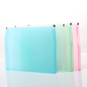 Pochette zippée imperméable en PP, dossier zippé translucide A4, enveloppe zippée durable en plastique PP, pochette pour <span class=keywords><strong>documents</strong></span>, couleurs assorties - Product Image 5