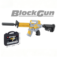 Mini pistolet de construction en blocs, kit d'assemblage DIY avec boîte de rangement portable, série de collection pour enfants et adultes, vente en gros