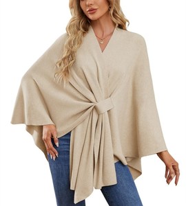 Châle Poncho en Tricot Chaud et Élégant pour <span class=keywords><strong>Femme</strong></span>, Grande Écharpe en Pashmina Doux et Moelleux, Idéal pour l'Hiver – Nouvelle Collection Tendance - Product Image 3