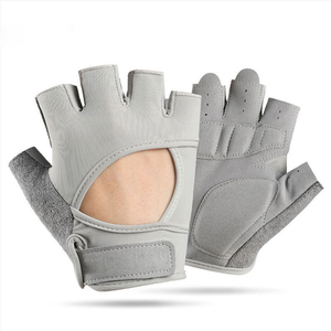 Gants de cyclisme et de gym en cuir respirant à demi-doigts - Légers avec sangle de poignet réglable pour les sports de plein air et l'entraînement en salle de sport - Product Image 1