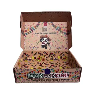 Emballage Performance à coût élevé Boîte supérieure Tuck Top d'impression offset de chocolat sucré avec un beau motif de panda
