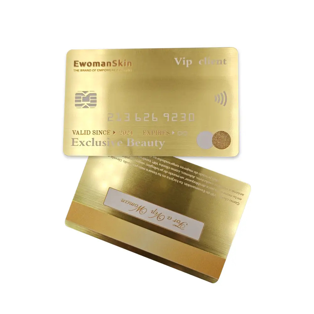 بطاقة أعمال فاخرة مخصصة بحجم بطاقة ائتمان مع رقم محفور لبطاقة الأعمال من البي في سي