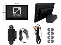 Radio Android IPS de 10,1 "con BT 5,0 MirrorLink inalámbrico FM transmisión de vídeo salida coche TV reposacabezas Monitor para asiento trasero de coche