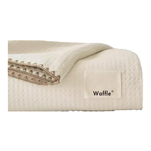 LIFE HOME Coral Fleece <b>Blanket</b> 800g Solid Color Waffle Texture For Bedding And Sofa Use - Product Image 1
