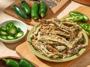 พริกทอดเทมปุระ ขนมผักกรอบเพื่อสุขภาพ อาหารว่าง ขนมทานเล่น ไม่มีน้ำตาล ทอดในน้ำมันอุณหภูมิสูง อบแห้ง - Product Image 2