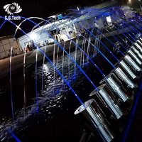 Boquilla de Fuente Laminar de Acero Inoxidable con Chorro de Agua Suave y Luz LED RGB para Jardín, Piscina, Hotel y Proyectos de Paisajismo