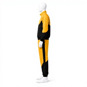 Survêtement de jogging en nylon avec fermeture éclair, logo personnalisé du fabricant, streetwear, coupe-vent, pour homme, en vente - Product Image 3