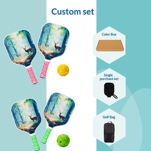 ไม้พิคเคิลบอลเด็กแบบกำหนดเองจากโรงงาน ผลิตภัณฑ์สำหรับกิจกรรมพ่อแม่ลูก ระดับเริ่มต้น ลายกวางในป่า พร้อมโลโก้พิมพ์  ทำจากใยแก้ว - Product Image 4