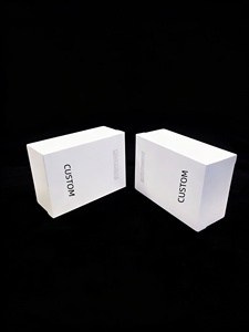 Boîte à chaussures en carton écologique personnalisée avec logo imprimé en relief, papier de soie, emballage cadeau pour chapeaux, casquettes, vêtements, chaussettes - Product Image 5