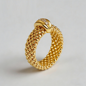 Bague de fiançailles romantique en or massif plaqué or 10K/14K, diamant de laboratoire cultivé, zircon, unisexe, certifiée IGI - Product Image 1