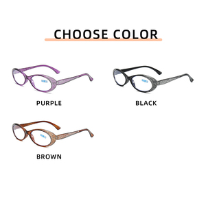 Nouvelle Arrivée 2026 – Lunettes de Lecture Élégantes Anti-Lumière Bleue Unisexe, Monture Ovale en PC, Verres Transparents Brillants – Vente en Gros - Product Image 4