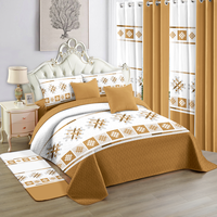 Ensemble de literie rayé 12 pièces, similaire au coton, avec rideaux assortis, pour lit King Size, prêt à être expédié en 2026, pour chambres à coucher