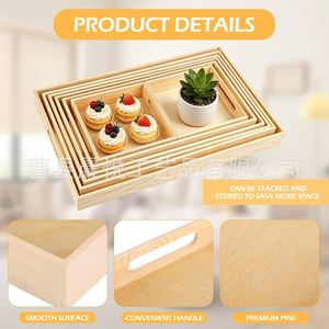 Plateau de service en bambou Morning Joy, plusieurs tailles, pour la maison, pour servir des desserts, du pain, des sushis - Product Image 3