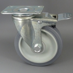 Mittelschweres Lenk rollen mit Bremse <span class=keywords><strong>TPR</strong></span> Lenkrädern 125mm - Product Image 3