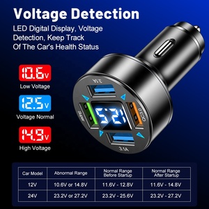 Chargeur de voiture 66W adaptateur de téléphone de voiture à <span class=keywords><strong>charge</strong></span> rapide USB pour iPhone 13 12 Xiaomi Huawei <span class=keywords><strong>Samsung</strong></span> S21 S22 <span class=keywords><strong>Charge</strong></span> rapide 3.0 - Product Image 4