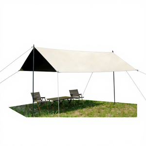 Outdoor Camping Sunshade Waterproof Black Canopy With Thickened <b>Sunscreen</b> Coating, Rainproof Large Camping Canopy 3*4 Vinyl Cano - Product Image 1