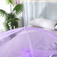 Moustiquaire Conique Pliée Simple et Colorée Violette pour Lit Adulte et Bébé