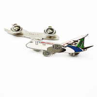 Insigne en alliage de zinc 3D de haute qualité personnalisé aviation souvenir cadeau avion émail métal badge broche