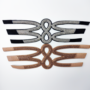 Accessoires supérieurs de chaussure série de strass EVA Sandale décorée de diamants durcis à la chaleur Bande avant supérieure Mode semi-finie - Product Image 1