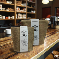 Sacs-cadeaux de luxe café sac de jute sac d'emballage de grains de café écologique 100% pochette cadeau en jute Support personnalisation