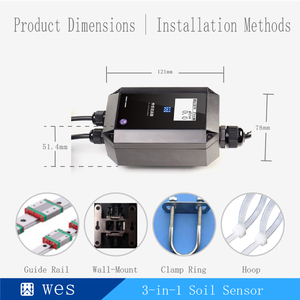 Cáp <span class=keywords><strong>LoRa</strong></span> 5m tùy chỉnh, pin Li-Ion 19000mAh ±0.5 ° Cảm biến đất 7 trong 1 độ chính xác cao, thiết kế tách rời IoT dành cho chăn nuôi - Product Image 5