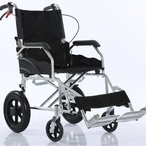 Fauteuil roulant manuel en alliage d'aluminium, roues arrière de 12 pouces, pliable, léger et portable pour personnes âgées - Product Image 2