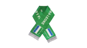 Bufandas de Borla con Bandera Nacional para Fanáticos del Fútbol, Productos Personalizados al por Mayor, Bufanda con Bandera de Sierra Leona - Product Image 4