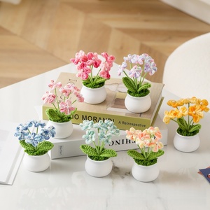 Planta en Maceta 3D de Hilo Terminado, No <span class=keywords><strong>Me</strong></span> Olvides, Árbol de Nubes, Tejido a Mano, Suave, Ecológico, Adorno Pequeño para Oficina, Coche, Año Nuevo Chino - Product Image 3