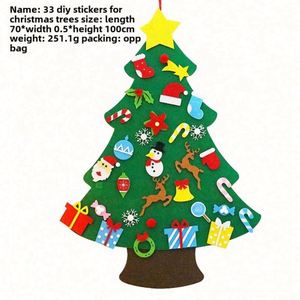 New Design Christmas Decoration DIY Felt Christmas <b>Tree</b> Wall Hanging Gift for Kids with Customized Color & Size - Product Image 4