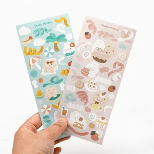 Custom Kiss Cut Laptop Phone valigia decorativo Cute Cartoon Animal Kawaii Sticker per bambini stampa di fogli di carta fai da te