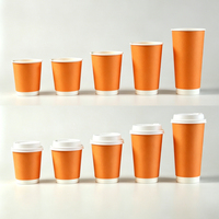 Vente en gros de gobelets à double paroi blancs avec couvercle, sacs à emporter, gobelets jetables pour café et thé de 8oz, 10oz, 12oz, 16oz, 20oz
