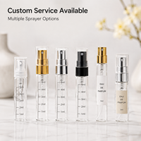 Flacon pulvérisateur d'échantillon de parfum en verre 2ml 3ml 5ml 10ml, mini atomiseur de parfum gradué, flacon testeur
