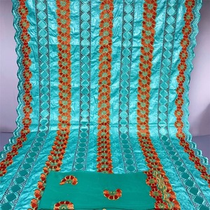 Tissu de Robe Jacquard Bazin Riche Doux 100% Coton Autrichien, Broderie Damassée Shadda, 5 Yards, pour Garçons/Filles, Rideaux, Fil Peigné - Product Image 3