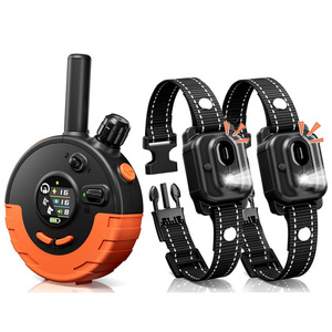 <span class=keywords><strong>Collier</strong></span> de dressage électrique professionnel <span class=keywords><strong>pour</strong></span> chiens et chats, rechargeable, étanche, avec télécommande, lumière LED, mémoire, anti-aboiement - Product Image 2