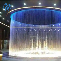 Cascade d'eau artificielle d'intérieur de haute qualité Water Crown, mur de séparation décoratif, rideau de fil coloré pour piscine, fontaine