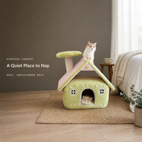 Nichoir de luxe moderne en polyester massif pour animaux de compagnie, lit chaud d'hiver pour petits chiens, maison pour chats, villa